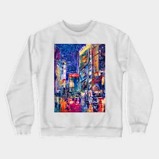 Night Tokyo After The Rain Crewneck Sweatshirt